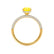 COCO - Oval Yellow Sapphire & Diamond 18k Yellow Gold Petite Hidden Halo Triple Pavé Shoulder Set Ring Engagement Ring Lily Arkwright
