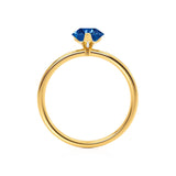 LULU - Pear Blue Sapphire 18k Yellow Gold Petite Solitaire Ring Engagement Ring Lily Arkwright