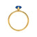 LULU - Pear Blue Sapphire 18k Yellow Gold Petite Solitaire Ring Engagement Ring Lily Arkwright