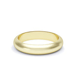 - D Shape Profile Satin Polish Wedding Ring 9k Yellow Gold Wedding Bands Lily Arkwright