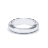 - D Shape Satin Polish Wedding Ring 9k White Gold Wedding Bands Lily Arkwright