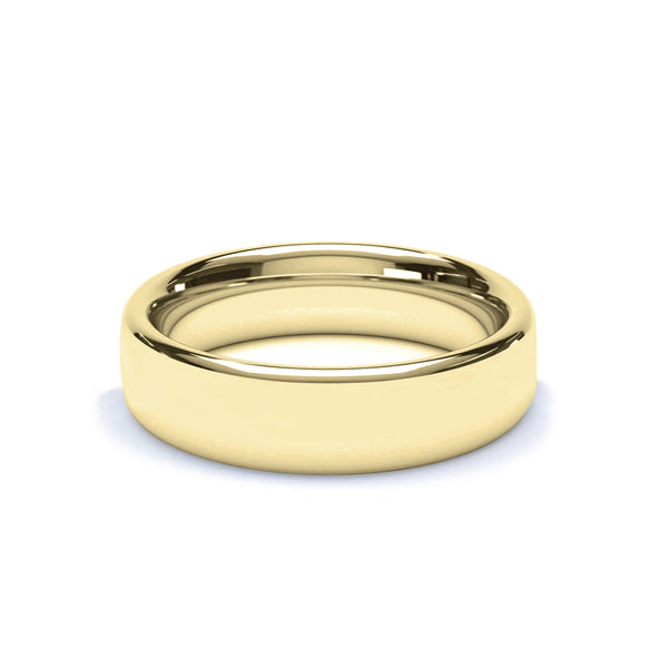 Oval Profile Wedding Ring 18k Yellow Gold Lily Arkwright