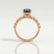 Allure round alexandrite and diamond scatter engagement ring in rose gold – view 2