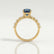 Allure round alexandrite and diamond scatter engagement ring in yellow gold – view 2