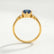 ALYA - Oval Alexandrite Starburst Cluster Shoulder Set Engagement Ring 18k Yellow Gold