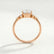 Alya scatter oval lab diamond cluster 18k rose gold engagement ring