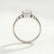 Alya scatter oval lab diamond cluster 18k white gold platinum engagement ring