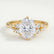 Alya scatter oval lab diamond cluster 18k yellow gold engagement ring
