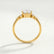 Alya scatter oval lab diamond cluster 18k yellow gold engagement ring