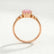 ALYA - Oval Morganite Pink Sapphire Starburst Cluster Shoulder Set Engagement Ring 18k Rose Gold