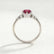 ALYA - Oval Ruby Starburst Cluster Shoulder Set Engagement Ring 950 Platinum