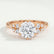 Alya scatter round lab diamond set 18k rose gold engagement ring