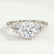 Alya scatter round lab diamond set 18k white gold platinum engagement ring