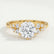 Alya scatter round lab diamond set 18k yellow gold engagement ring