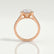 AMELIA - Round Lab Diamond 18k Rose Gold Halo Ring