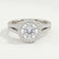 AMELIA - Round Lab Diamond 18k White Gold Halo Ring