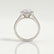 AMELIA - Round Lab Diamond 18k White Gold Halo Ring
