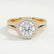 AMELIA - Round Lab Diamond 18k Yellow Gold Halo Ring