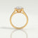 AMELIA - Round Lab Diamond 18k Yellow Gold Halo Ring