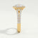AMELIA - Round Lab Diamond 18k Yellow Gold Halo Ring