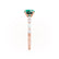 ALLURE - Round Emerald Solitaire Engagement Ring 18k Rose Gold