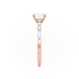 ALLURE - Oval Natural Diamond 18k Rose Gold Scatter Ring Engagement Ring Lily Arkwright