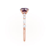 ALLURE - Chatham® Round Alexandrite Solitaire Engagement Ring 18k Rose Gold
