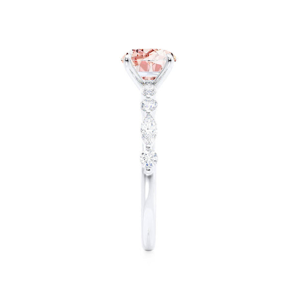ALLURE - Chatham® Round Champagne True Sapphire Solitaire Engagement Ring 950 Platinum