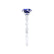 ALLURE - Round Blue Sapphire Solitaire Engagement Ring 950 Platinum