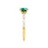 ALLURE - Round Emerald Solitaire Engagement Ring 18k Yellow Gold
