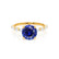 ALLURE - Round Blue Sapphire Solitaire Engagement Ring 18k Yellow Gold
