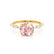 ALLURE - Round Champagne True Sapphire Solitaire Engagement Ring 18k Yellow Gold