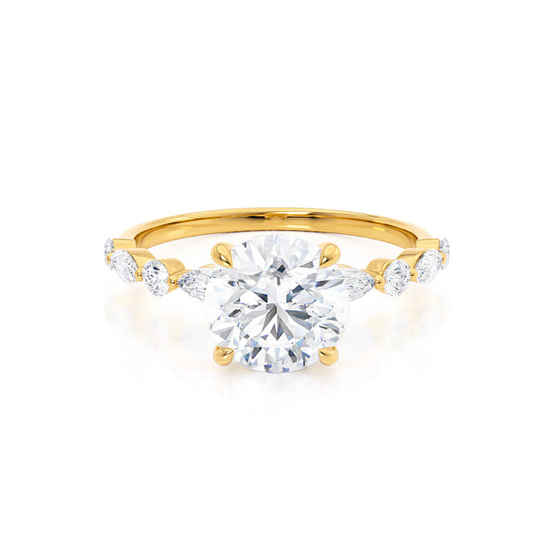 ALLURE - Round Natural Diamond 18k Yellow Gold Scatter Ring