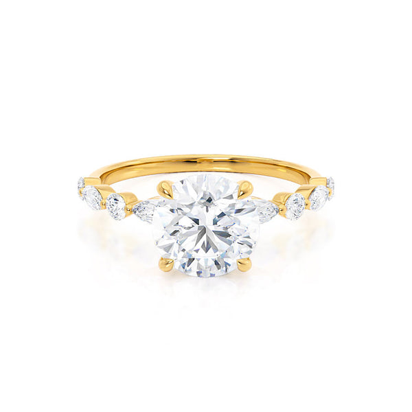 ALLURE - Round Lab Diamond 18k Yellow Gold Scatter Ring