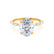 ALLURE - Oval Moissanite & Diamond 18k Yellow Gold Scatter Ring