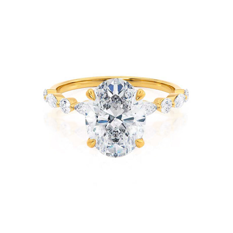 ALLURE - Oval Lab Diamond 18k Yellow Gold Scatter Ring
