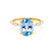 ALLURE - Oval Aqua Spinel Solitaire Engagement Ring 18k Yellow Gold