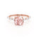 ALLURE - Round Champagne True Sapphire Solitaire Engagement Ring 18k Rose Gold