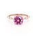 ALLURE - Round Pink Sapphire Solitaire Engagement Ring 18k Rose Gold