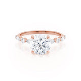 ALLURE - Round Natural Diamond 18k Rose Gold Scatter Ring