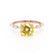 ALLURE - Round Yellow Sapphire Solitaire Engagement Ring 18k Rose Gold