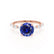 ALLURE - Round Blue Sapphire Solitaire Engagement Ring 18k Rose Gold