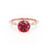 ALLURE - Round Ruby Solitaire Engagement Ring 18k Rose Gold