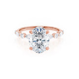 ALLURE - Oval Natural Diamond 18k Rose Gold Scatter Ring