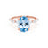 ALLURE - Oval Aqua Spinel Solitaire Engagement Ring 18k Rose Gold