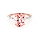 ALLURE - Chatham® Oval Champagne True Sapphire Solitaire Engagement Ring 18k Rose Gold