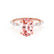 ALLURE - Oval Champagne True Sapphire Solitaire Engagement Ring 18k Rose Gold