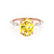 ALLURE - Oval Yellow Sapphire Solitaire Engagement Ring 18k Rose Gold