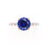 ALLURE - Round Blue Sapphire Solitaire Engagement Ring 18k Rose Gold