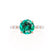 ALLURE - Round Emerald Solitaire Engagement Ring 18k Rose Gold